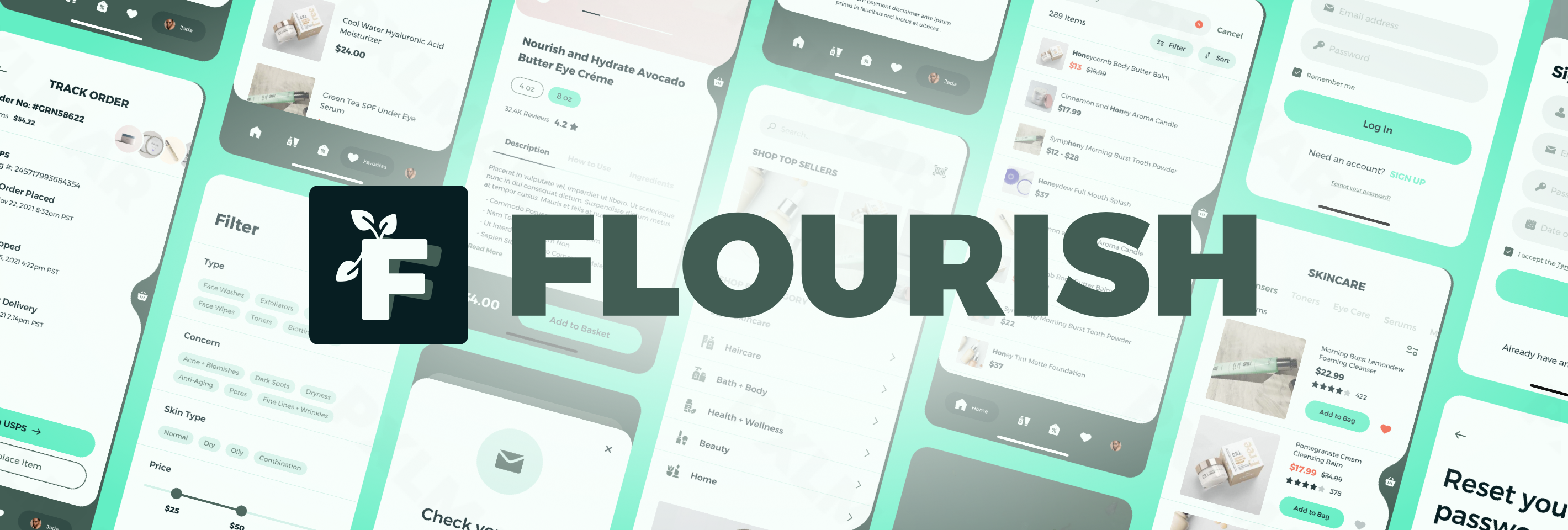 Flourish | Beauty App Design Kit